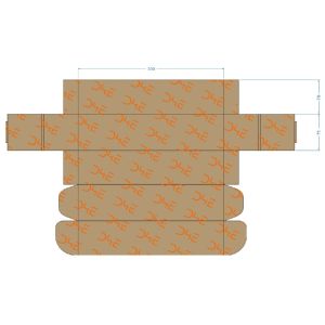 D4E VERPAKKING ECO BROWN T.B.V. D4E VEILIGHEIDSBESLAG 50MM 300X75X70