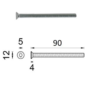 D4E SCHROEF M6X90MM