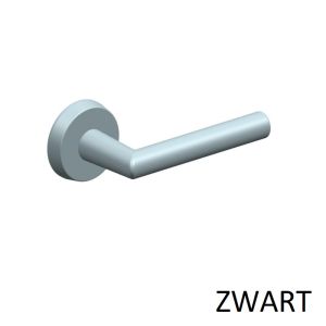 D4E ALU BUITENDEUR ROZET ZWART MET VASTE KRUK L90-20-MODEL