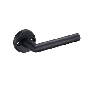 D4E ALU BINNENDEUR ROZET ZWART MET VASTE KRUK L90-20 MODEL