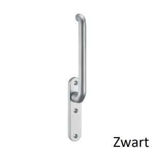 D4E HEFSCHUIFDEURGREEP BINNEN ZWART ALU 40X185X12 AFGER BLIND