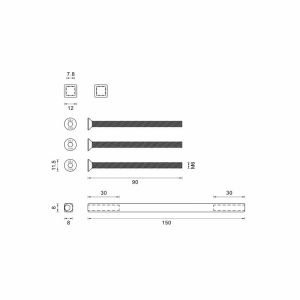 D4E VH-BESLAG MONTAGESET WISSELSTIFT KR/KR DD80MM (78-84)