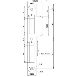 D4E SLUITPLAAT PROJECTSLOT RVS GEBORSTELD DAG+NACHT L/R
