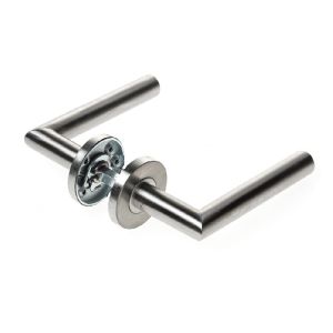 D4E DEURKRUK OP ROZET (EXCL. PC) RVS304 L-90GR DESIGN