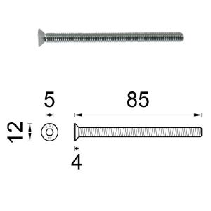 D4E SCHROEF M6X85MM