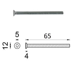 D4E SCHROEF M6X65MM