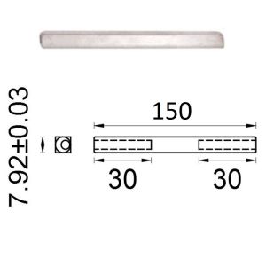D4E KRUKSTIFT 8X8X150MM