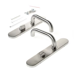 D4E DEURKRUK OP SCHILD 45X245 RVS WC72 U-19MM L/WIJZ